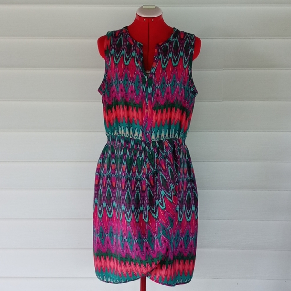 Charlie Jade Colorful Tulip Dress Sz L